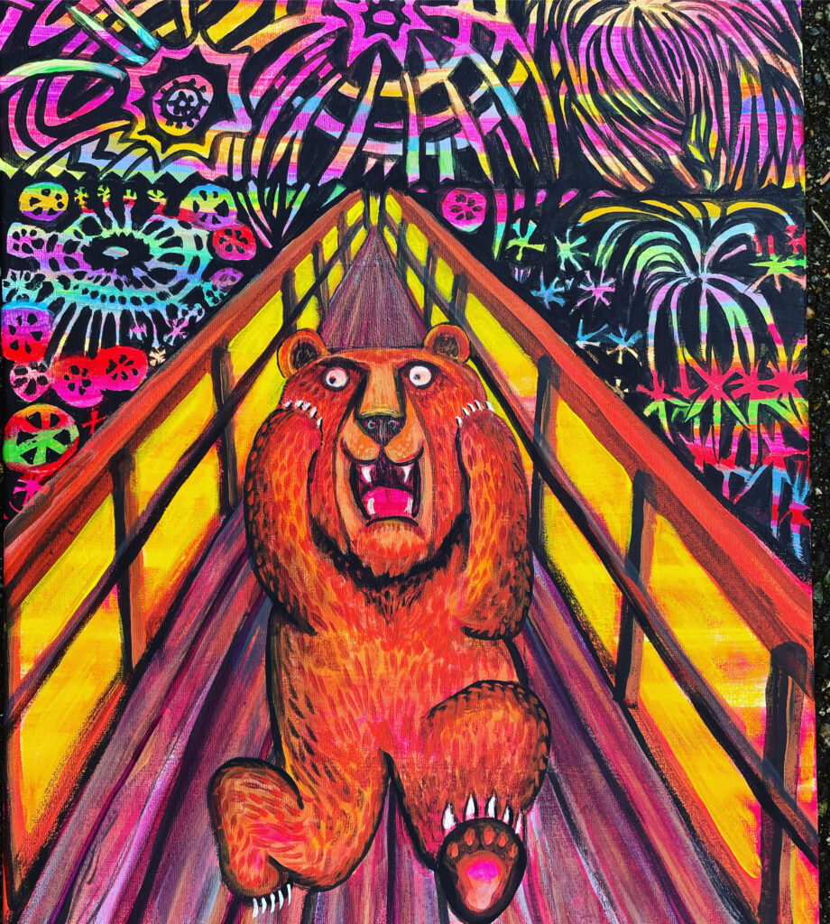 Scared Bear Art & Inquiry Book by Tanya Tee Art_TLC