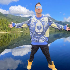 Apple Bear Sweater by Tanya Tee Art_TLC