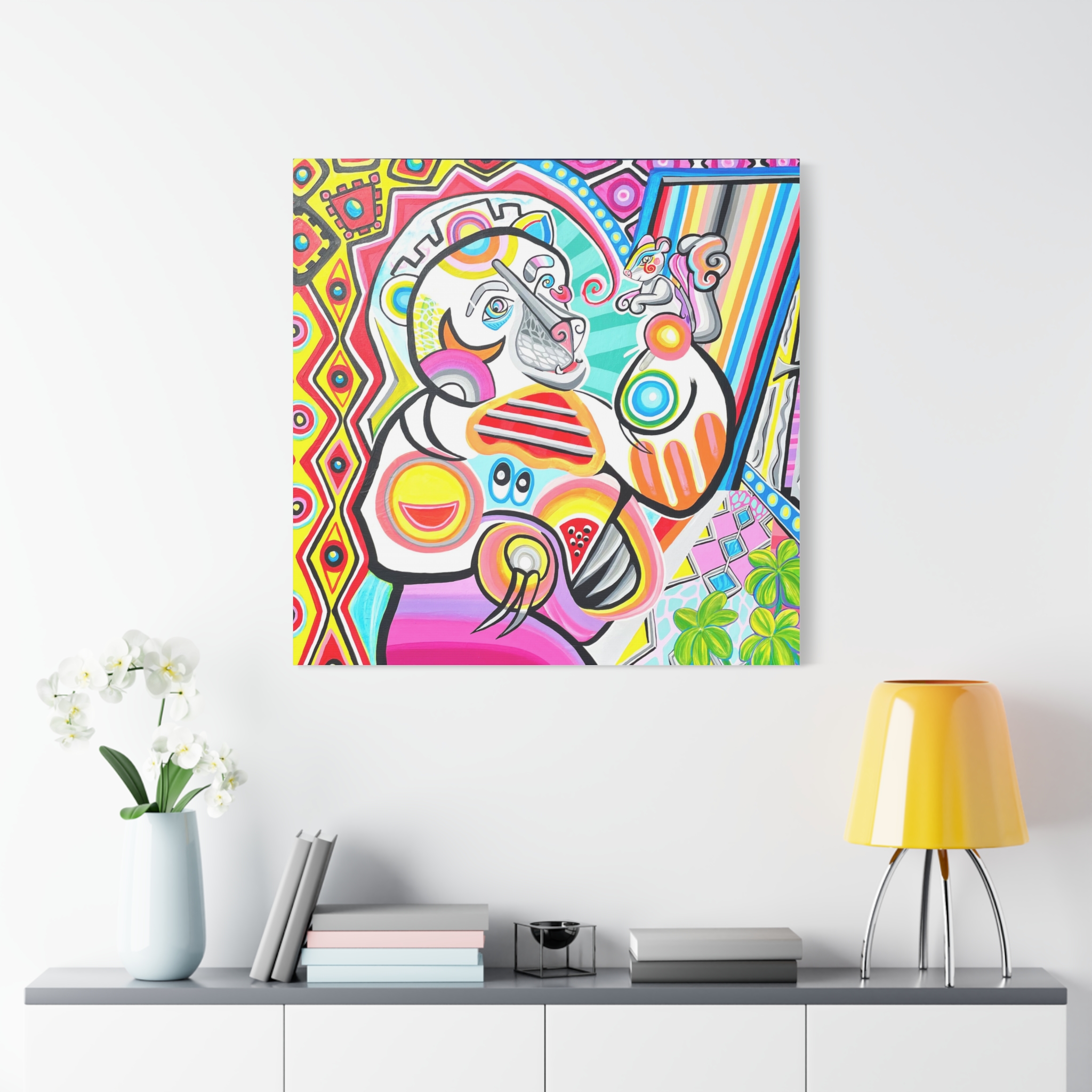 Bear With Squirrel-Picasso Inspired Bear Art - Image 9