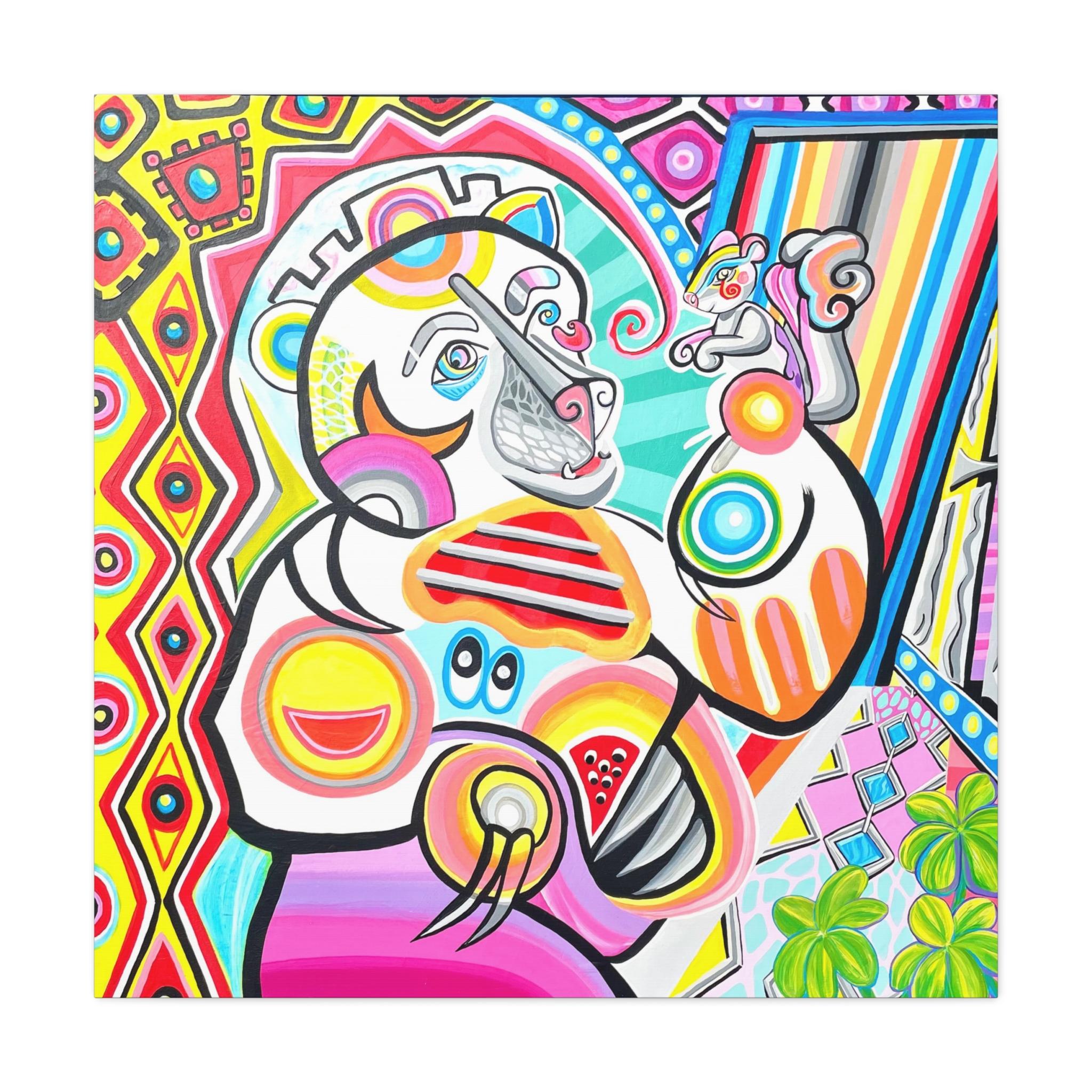 Bear With Squirrel-Picasso Inspired Bear Art - Image 7