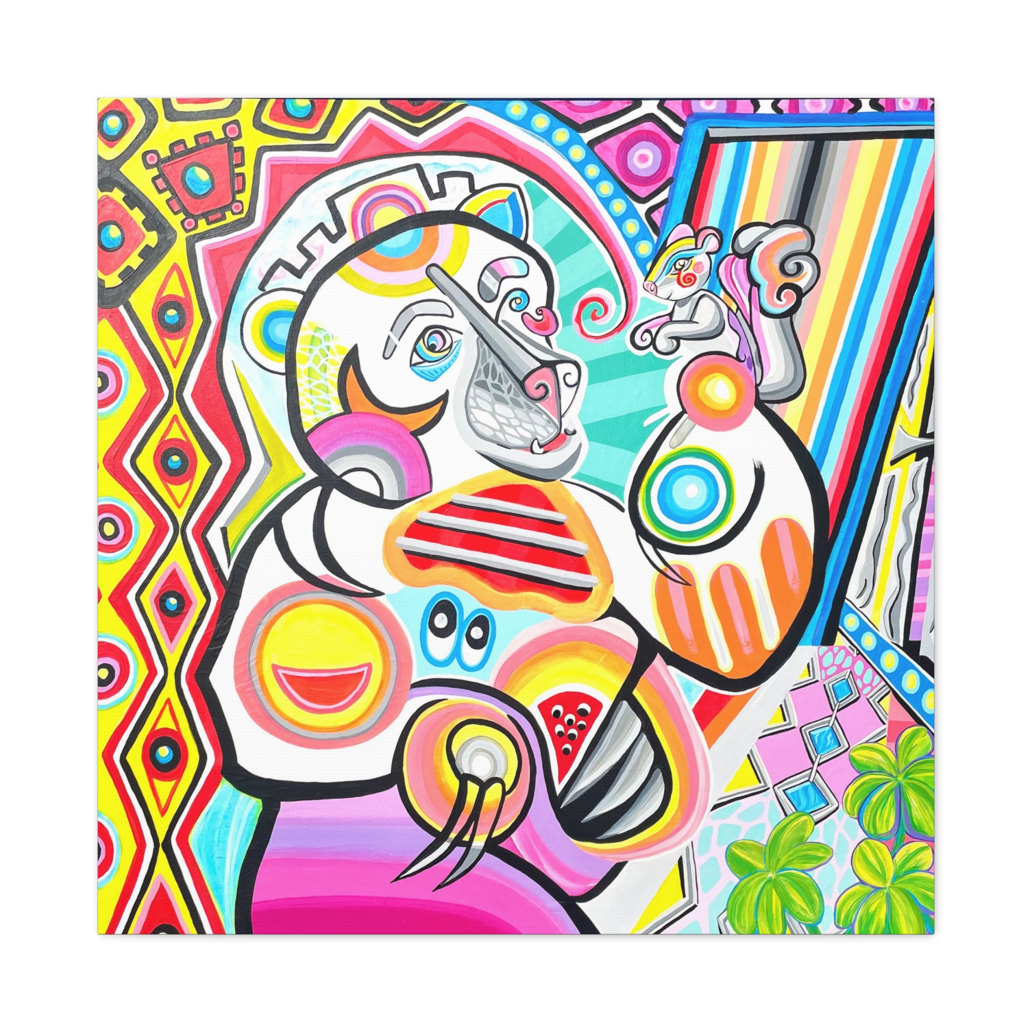 Bear With Squirrel-Picasso Inspired Bear Art - Image 5