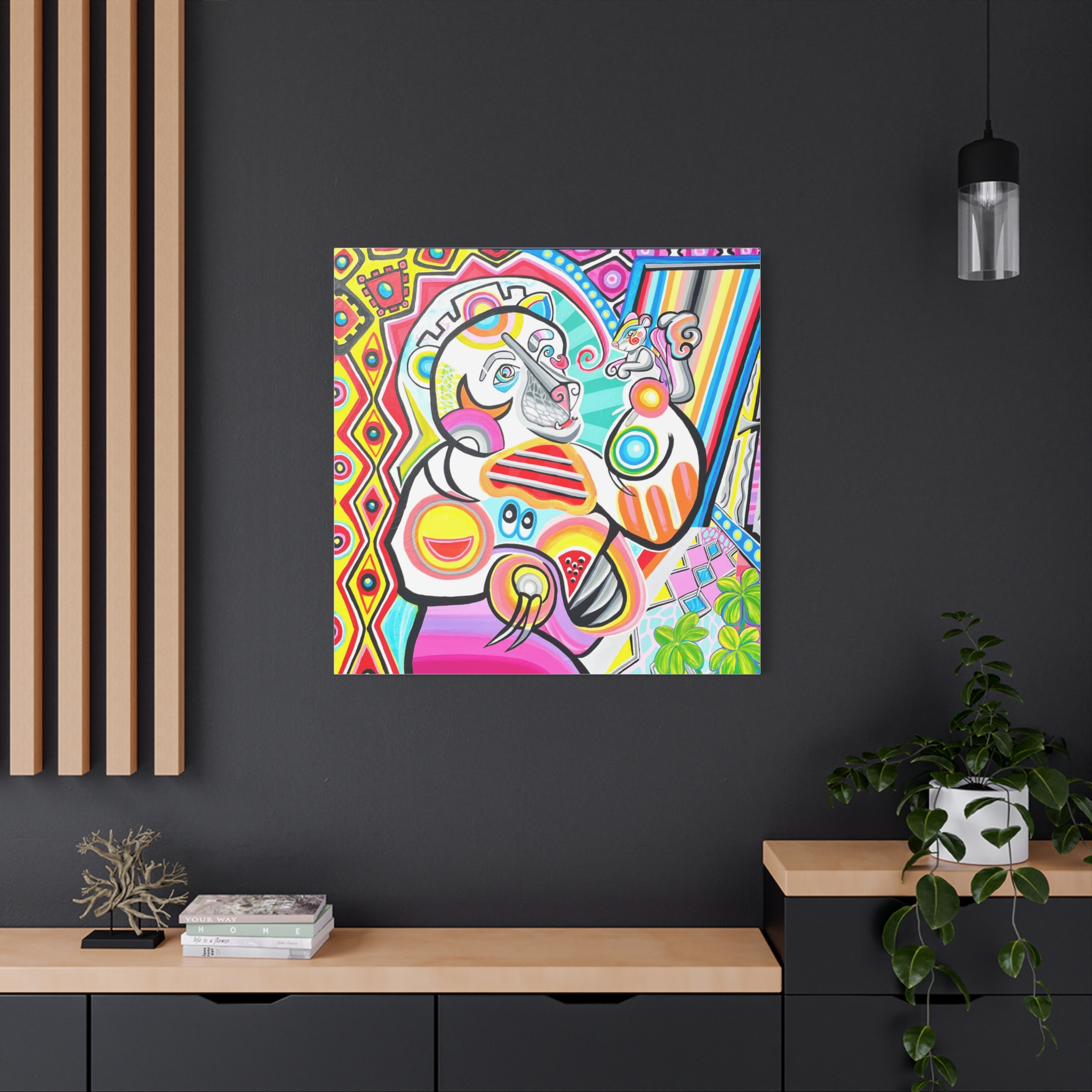 Bear With Squirrel-Picasso Inspired Bear Art - Image 10